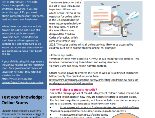 Online Safety Newsletter September 2025